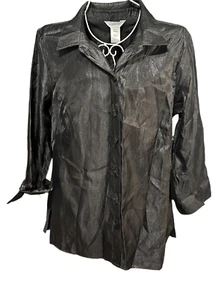 NEW WITH TAGS MULTIPLES Women's Size Medium Turn-up Cuff Three Quarters Sleeve B - Picture 1 of 9