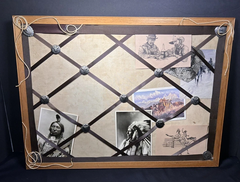 Native American Indian Bulletin Board Decor Cowboy Western Handmade - Image 1 of 1