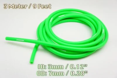 3 METRE GREEN SILICONE VACUUM HOSE AIR ENGINE BAY DRESS UP 3MM - Image 1 of 3