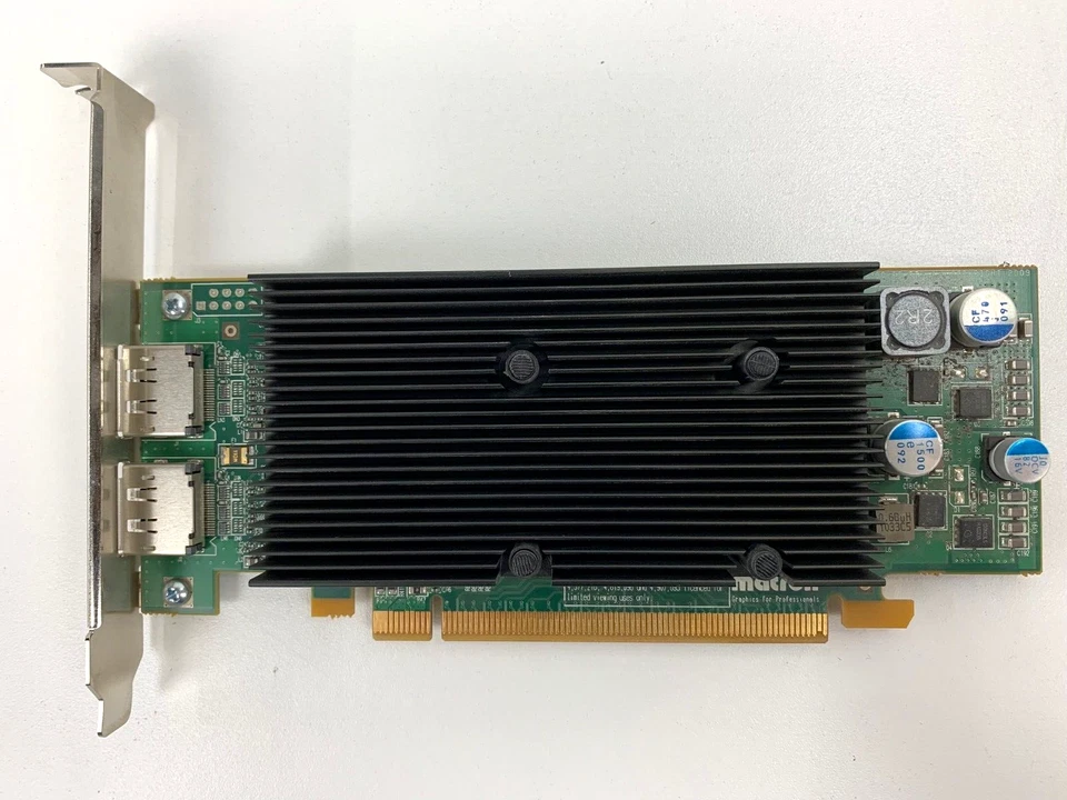 MATROX M9128-E1024LAF DUAL DISPLAY PORT GRAPHICS CARD 1GB MEMORY FULL HEIGHT - Image 1 of 3