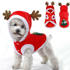 Dog Cat Christmas T-Shirt Clothes Vest Elk Pet Apparel Costume Coat Jacket