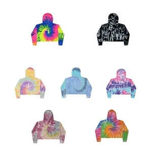 Pick a Tie Dye Crop Tops Sudadera con Capucha Adulto XS - L, Manga Larga - Imagen 1 de 16