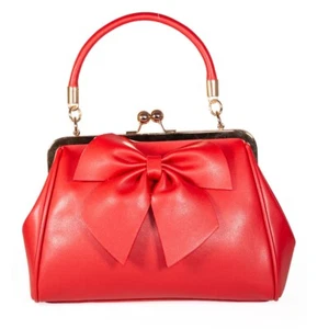 Banned Retro Vintage Rockabilly Handtasche - Lockwood Bow Rot