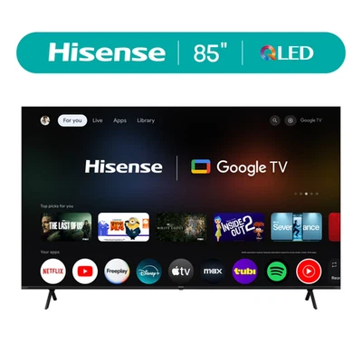 Hisense 85 pulgadas QLED Class Series Google Smart TV velocidad de movimiento 120 HDR10+ Foto 1 de 4