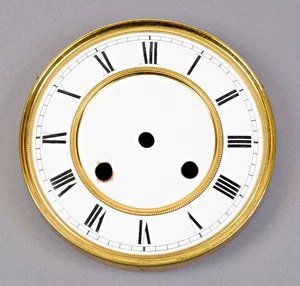 Altes Email Zifferblatt f Regulator Wanduhr Uhrmacher watchmaker clock dial - Bild 1 von 2