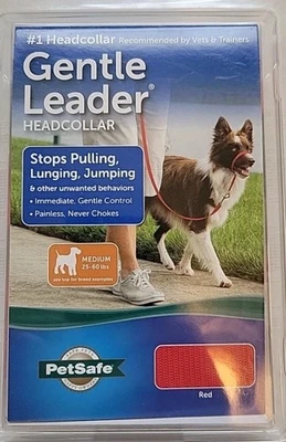 Collar Gentle Leader ~MEDIANO 25 - 60 libras ~ Color: ROJO - Modelo #GL-Q-HC-M-ROJO Foto 1 de 3