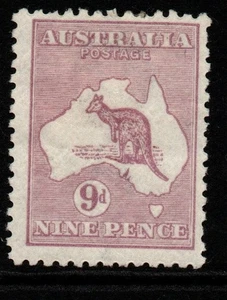 AUSTRALIA SG39 1916 9d VIOLET DIE II HEAVY MTD COMO NUEVO - Imagen 1 de 1