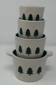 Rae Dunn Christmas Tree measuring cup set, Rae dunn Christmas collection, Rae D - Picture 1 of 7