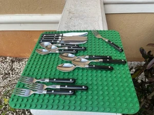 Flatware Mardi Gras- Black (Stainless) 14 Pieces Shown In Pictures - Picture 1 of 18