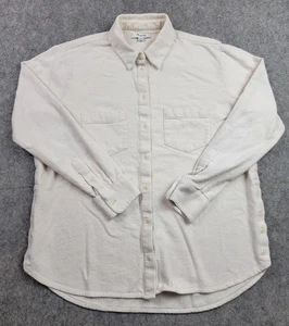Madewell Shirt Womens Small Textured Button Down Long Sleeve Pockets Casual - Picture 1 of 11