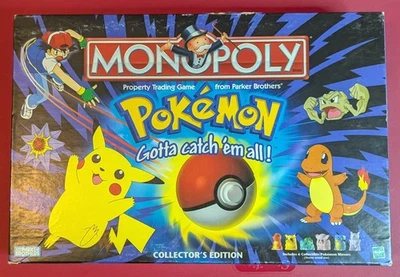 Vintage 1999 Pokemon Collector's Edition MONOPOLY Board Game 100% Complete  - Image 1 of 4