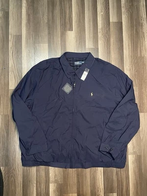Polo Ralph Lauren Jacket Mens 4XLT Tall Blue Bomber Plaid Lined Coat New W Tags - Image 1 of 4