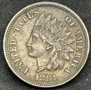 1881 Indian Head Cent, vz Erhaltung - Bild 1 von 3