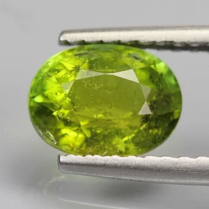 2.14Cts LIME Green Oval Shape Copper Bearing Tourmaline Gemstone From Mozambique - Picture 1 of 3