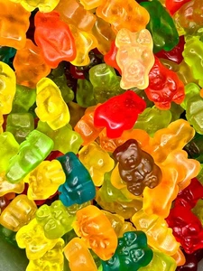 Gummibärchen mit 12 Geschmacksrichtungen 8 Unzen 1 Pfund 2 Pfund 3 Pfund 4 Pfund 5 Pfund Beutel frisch gemischt Gummibärchen Süßigkeiten - Bild 1 von 2