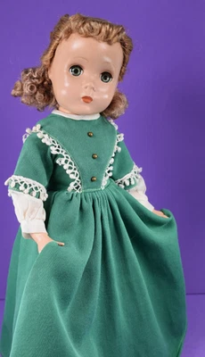 "Vestido vintage de 14"" Madame Alexander Jo para mujer pequeña etiquetado Maggie Face años 50" Foto 1 de 4