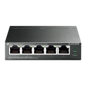 TP-Link TL-SG105PE 5-Port Gigabit smart PoE Switch 65 W with 4-Port PoE+ UK - Afbeelding 1 van 16