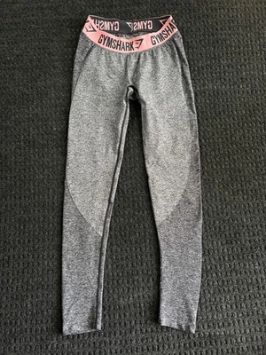Gym Shark Contour Flex Leggings Yoga Pants Seamless Gray Pink Dry M Athleisure - Image 1 of 4