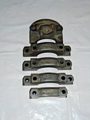 350 383 Chevy FOUR BOLT MAIN Bearing Cap Set Camaro Corvette Truck Engine Block - Imagem 1 de 4