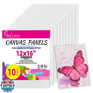 10er Pack 12x16 Leinwandtafeln zum Malen, leere flache Leinwand zum Malen, 100 - Bild 1 von 5