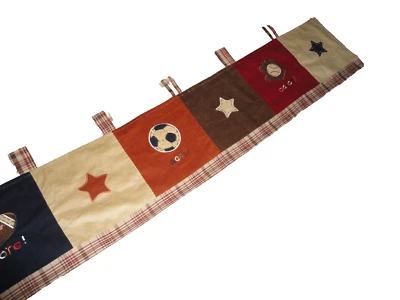 NOJO SPORTS MVP BROWN PLAID FOOTBALL SOCCER GLOVE corduroy (1) VALANCE - Image 1 of 4