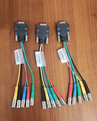 3x Extron SYM BNCF 6"  15pin Male to BNC Female Mini High 26-531-01 Rev G (B9) - Image 1 of 3