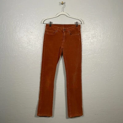 Patagonia Women 26 Rust Corduroy Pants Straight Mid Stretch Organic Cotton - Image 1 of 4
