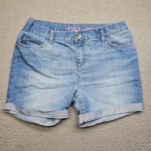 Childrens Place Shorts Youth 16 Blue Denim Shortie Short Court Button - Picture 1 of 12