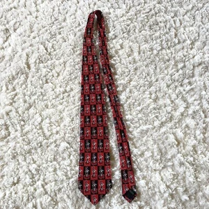 Dr Seuss Mens Neck Tie Novelty Cat with Hat Print in Red - Picture 1 of 6