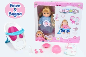 Kidz Corner- Baby & Me Bambola seggiolone Voce pipì, 442297