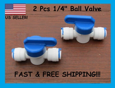 2 Pcs 1/4" Ball Valve for Reverse Osmosis RO Water Purification System - Image 1 of 4
