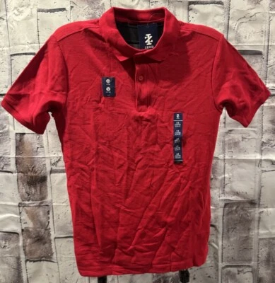 Izod 男孩 - 双弹力 Polo 衫 - L 码 14/16 - 红色 — 第 1/4 张图片