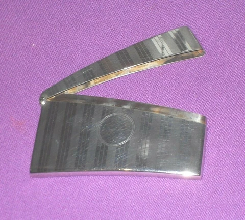 ART DECO 1922 SOLID STERLING SILVER CURVED CALLING BUSINESS CARD CASE ANTIQUE Cover