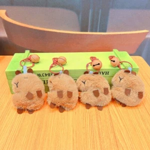 PP Cotton Capybara Key Holder Make a Sound Cartoon Dolls Pendant - Picture 1 of 6