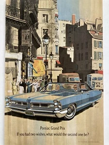 Pontiac Grand Prix 1965 anuncio impreso Wide Track Tiger - Imagen 1 de 2
