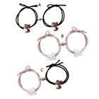 2 Pcs Magnet Charm Stretch Bracelet For Couple Pals Elastic Rope Jewelry