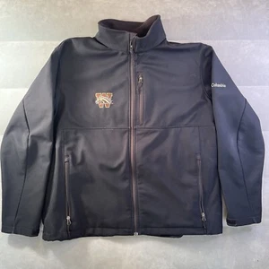 Columbia XXL Wyoming Gillette Mustangs Black full zip jacket zip pockets NICE - Picture 1 of 6