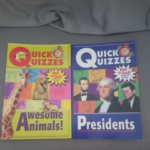 Quick Quizzes Awesome animals and Presidents 2 books 200 questions each book - Photo 1/6