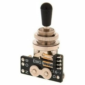 EMG-3POS-Toggle 3 Position Gibson Style Pickup Switch Black, Solderless B289VB - Picture 1 of 3