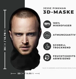 Realistische Jesse Pinkman 3D-Druck Vollgesichtsmaske – Atmungsaktiv, leicht - Bild 1 von 1