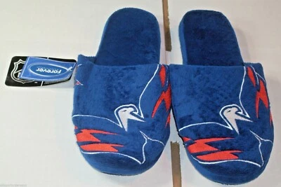 NHL Washington Capitals All Blue Big Logo Slide Slippers XLarge by FOCO - Image 1 of 4