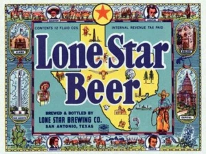 Cerveza Estrella Solitaria de Vintage Booze Labels Texas Lona Estampado Artístico 16x 22 🙂 - Imagen 1 de 1