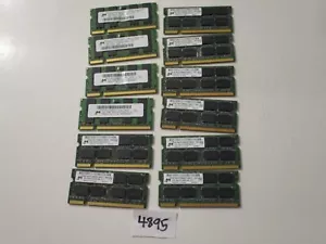 Micron 12x2Gb=24Gb 800Mhz PC2-6400 DDR2 SODIMM laptop memory RAM (4895) - Picture 1 of 2