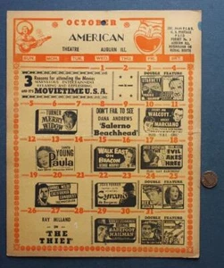 1952 Auburn Illinois American Drive-In Theatre movie flyer Marciano Vs. Walcott- - Picture 1 of 1