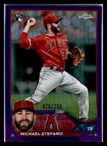 2023 Topps Chrome #138 Michael Stefanic Purple Refractor /250 - Picture 1 of 2