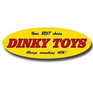 YOUR BEST CHOICE DINKY TOYS ALWAYS SOMETHING NEW! OVAL METAL DISPLAY SIGN. - Picture 1 of 1