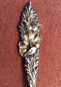 Port Jervis Tri-State Rock Watson Floral Series Poppy Sterling Silver Teaspoon - Picture 1 of 7