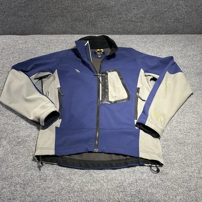 Mountain Hardwear Soft Shell Wind Stopper Jacket Men’s M Blue Gray Outdoor Hiker - Image 1 of 4