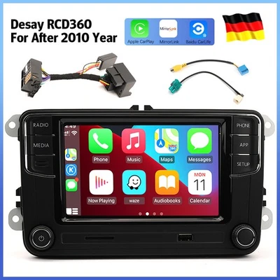 DS RCD360 187B Autoradio Stereo Carplay Bluetooth für VW Golf Passat CC Car DE - Bild 1 von 4