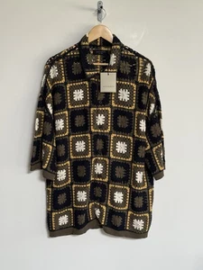 Allsaints “Mandon” Cardigan Crochet Shirt Relaxed XXL *** NEW *** - Picture 1 of 15